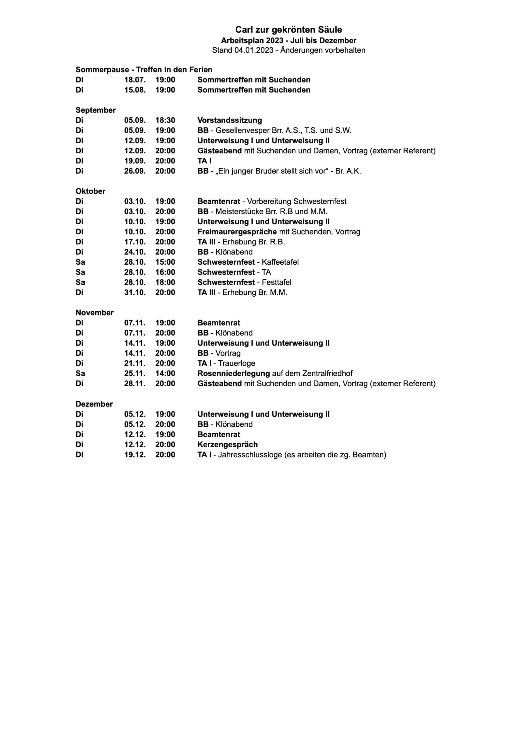 CzgS Arbeitsplan 2.HJ 2020
